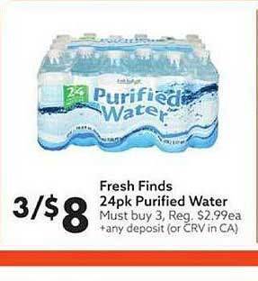 Big Lots Fresh Finds 24pk Purified Water offer