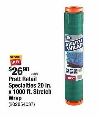 The Home Depot Pratt Retail Specialties 20 In. X 1000 Ft. Stretch Wrap offer