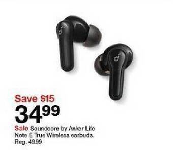 Target Soundcore By Anker Life Note E True Wireless Earbuds offer