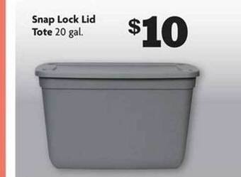 Family Dollar Snap Lock Lid Tote offer