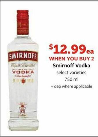 Fareway Smirnoff Vodka offer