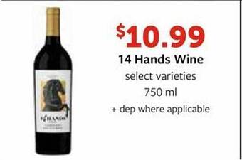 Fareway 14 Hands Wine offer