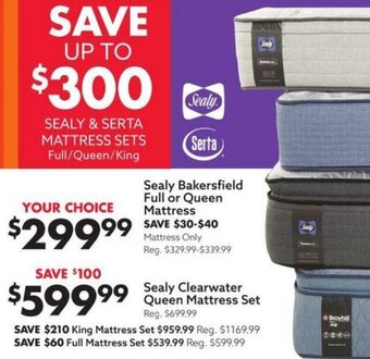 Big Lots Sealy Bakersfield Full Or Queen Mattress offer