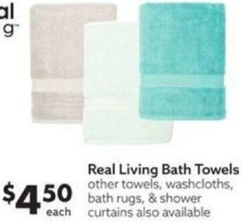 Big Lots Real Living Bath Towels offer