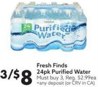 Big Lots Fresh Finds 24Pk Purified Water offer