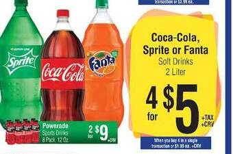 Big Saver Foods Coca-Cola, Sprite Or Fanta Soft Drinks offer