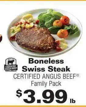 County Market Boneless Swiss Steak Certified Angus Beef Family Pack offer