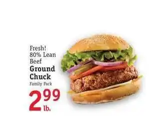 Foodarama Fresh! 80% Lean Beef Ground Chuck offer