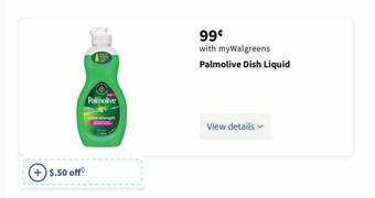 Walgreens Palmolive Dish Liquid offer