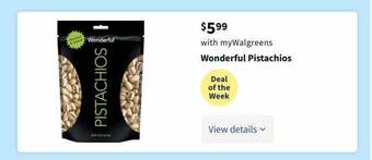 Walgreens Wonderful Pistachios offer