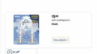 Walgreens Glade offer