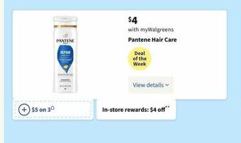 Walgreens Pantene Hair Care offer