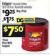 Dollar General Folgers offer