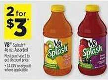 Dollar General V8 Splash offer