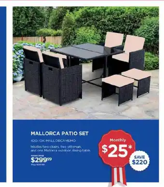 Curacao Mallorca Patio Set offer