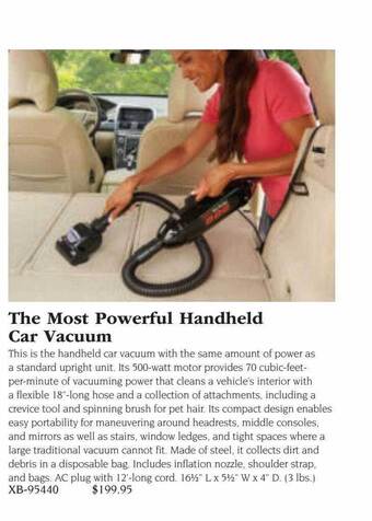 Hammacher Schlemmer The Most Powerful Handheld Car Vacuum offer