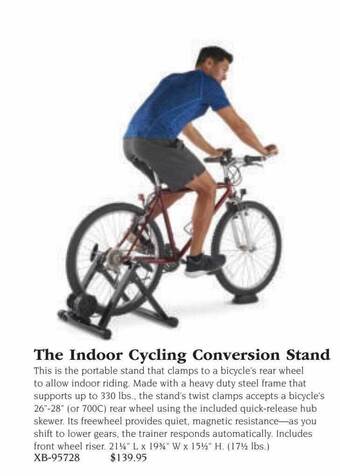 Hammacher Schlemmer The Indoor Cycling Conversion Stand offer