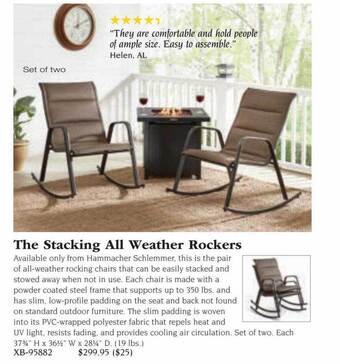 Hammacher Schlemmer The Stacking All Weather Rockers offer