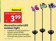 Lidl Decorative Solar Led Outdoor Light offer