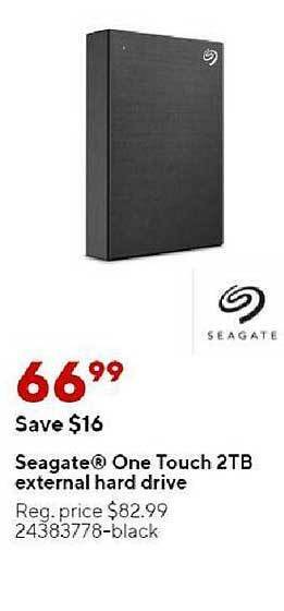 Staples Seagate One Touch 2tb External Hard Drive offer