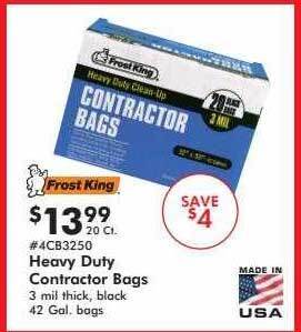 Valu Home Centers Heavy Duty Contractor Bags offer