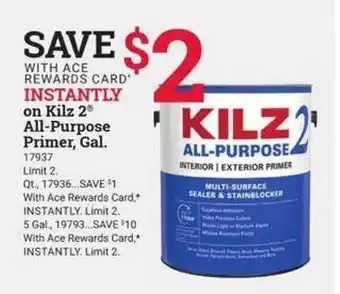 Ace Hardware All-purpose Primer Gal. offer