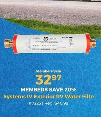 Camping World Water Filter offer
