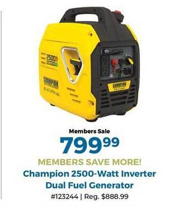 Camping World Dual Fuel Generator offer