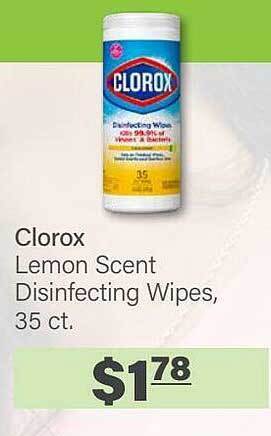 Commissary Clorox Lemon Scent Disinfecting Wipes offer