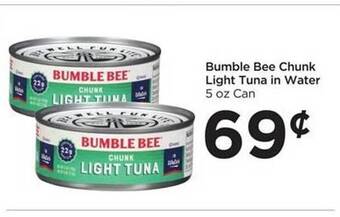 Food 4 Less Bumble Bee Chunk Light Tuna In Water offer
