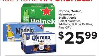 Food 4 Less Corona Modelo Heineken Or Stella Artois Select Varieties offer