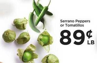Food 4 Less Serrano Peppers Or Tomatillos offer