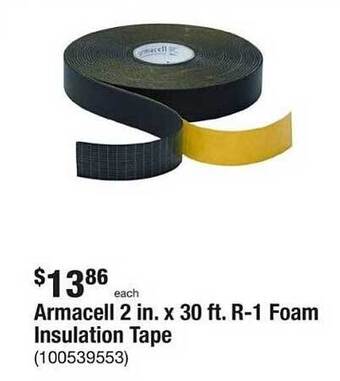 The Home Depot Armacell 2 In. X 30 Ft. R-1 Foam Insulation Tape offer