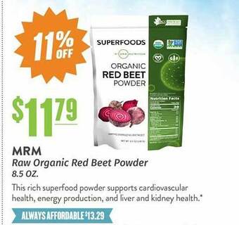 Natural Grocers Mrm Raw Organic Red Beet Powder offer