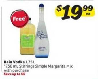 Winn Dixie Rain Vodka offer