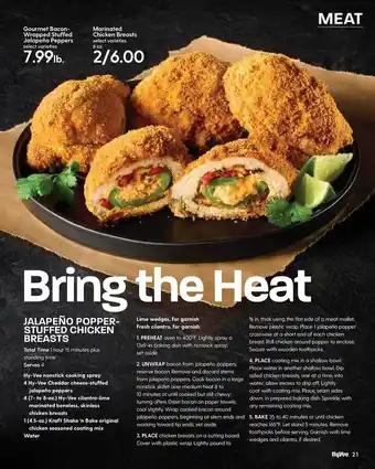 Hy-Vee Gourmet Bacon Wrapped Stuffed Jalapeño Peppers, Marinated Chicken Breasts offer