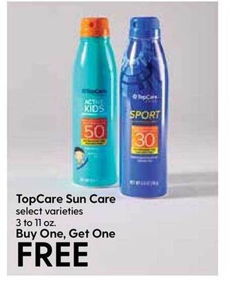 Hy-Vee Topcare Sun Care offer