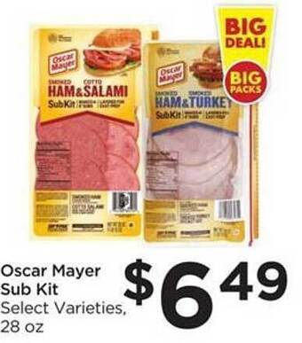 Food 4 Less Oscar Mayer Sub Kit Select Varieties offer