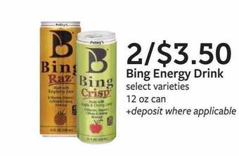 Fareway Bing Energy Drink offer