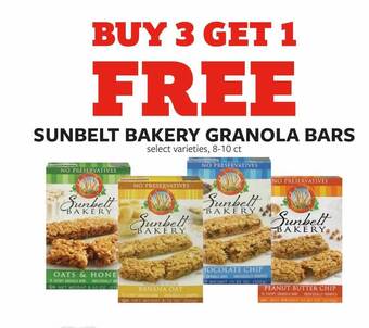 Fareway Sunbelt Bakery Granola Bars offer