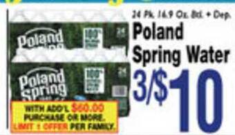 Associated Poland Spring Water offer