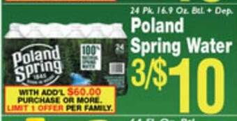 Associated Poland Spring Water offer
