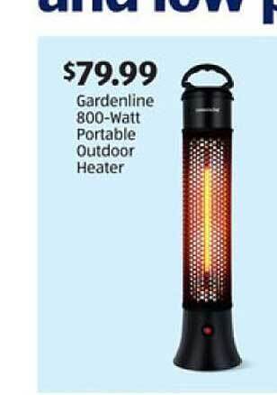 Aldi Gardenline 800-watt Portable Outdoor Heater offer