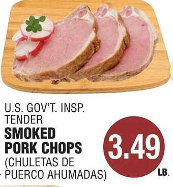 Carnicerias Jimenez U.s. Gov't Insp Tender Smoked Pork Chops offer
