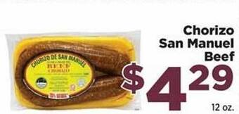 Food Town Store Chorizo San Manuel offer