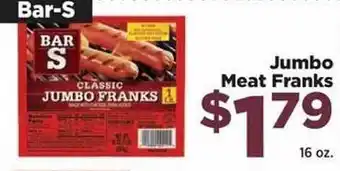 Food Town Store Jumbo Meat Franks Bar-s offer