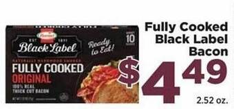 Food Town Store Fully Cooked Black Label Bacon offer