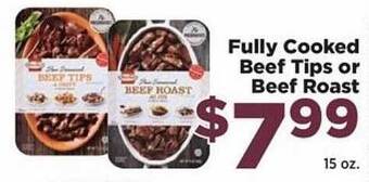 Food Town Store Fully Cooked Beef Tips Or Beef Roast offer