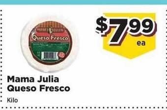 Food Town Store Mama Julia Queso Fresco offer