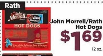 Food Town Store John Morrell Rath Hot Dogs offer